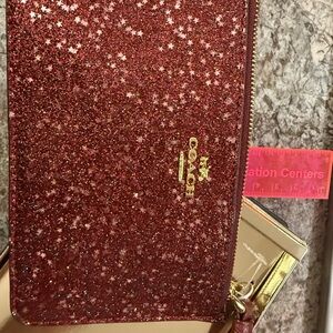 Coach Sparkling Red Wristlet